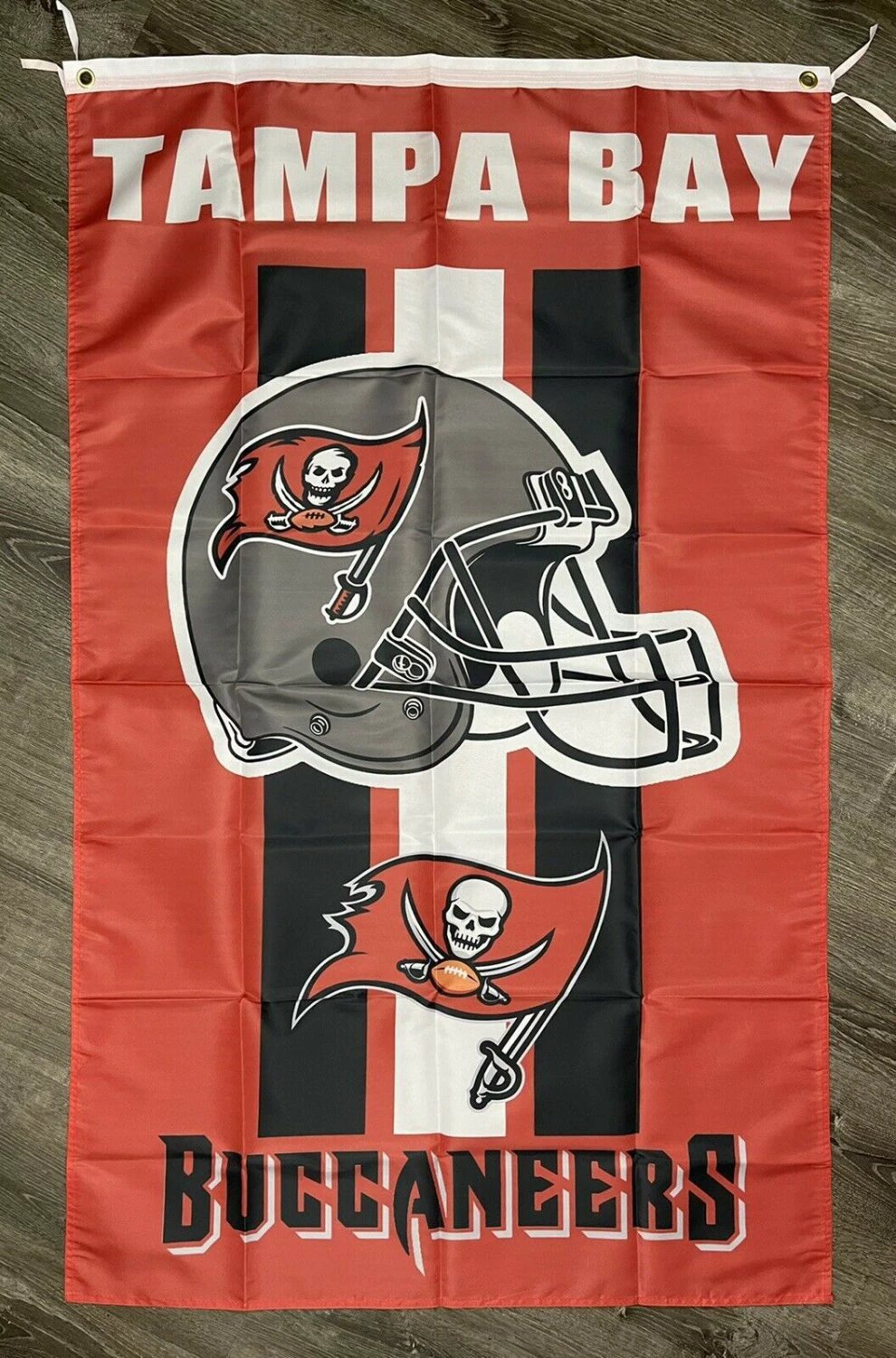 Tampa Bay Buccaneers Flag 3x5 ft Sports Red Vertical Banner Man-Cave Garage by flagsjustdoit