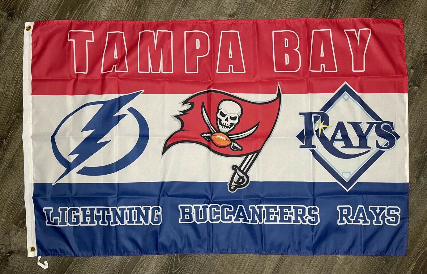 Tampa Bay Buccaneers Rays Lightning Flag 3x5 ft Sports Banner Man-Cave Garage by flagsjustdoit