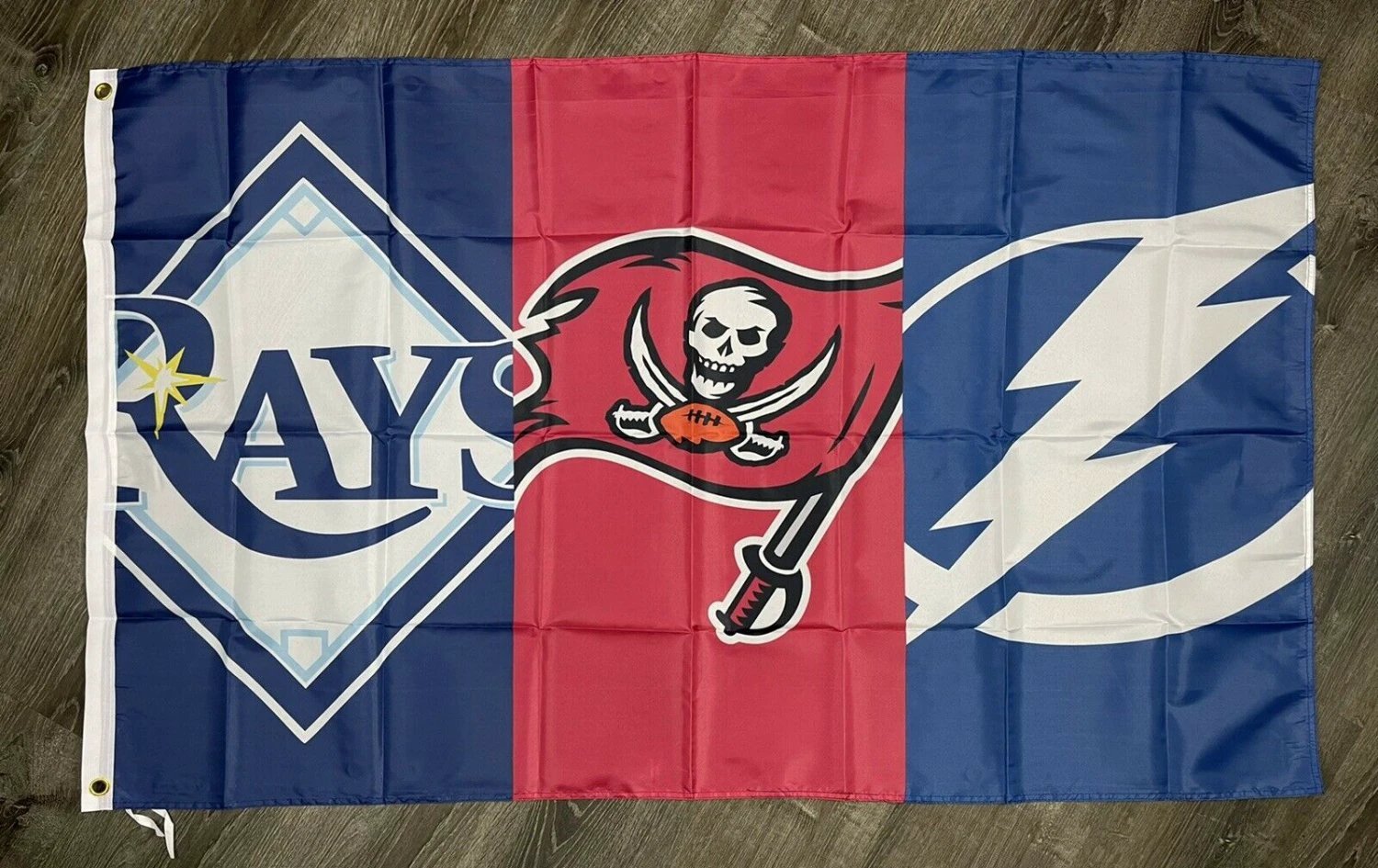 Tampa Bay Buccaneers Rays Lightning Flag 3x5ft Sports Banner Man-Cave Garage by flagsjustdoit