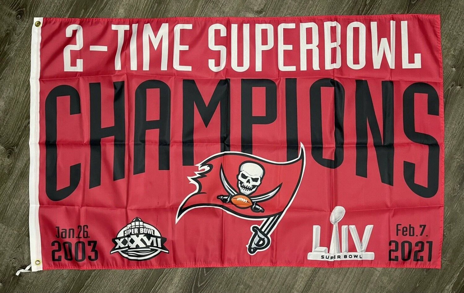 Tampa Bay Buccaneers Super Bowl Championship Flag 3x5 ft Banner Man-Cave by flagsjustdoit