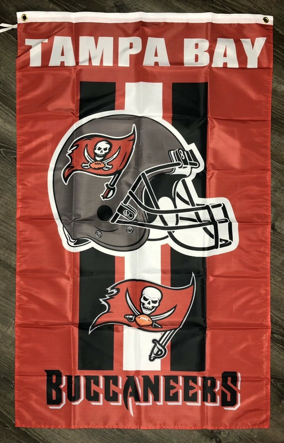 Tampa Bay Buccaneers Vertical Flag 3x5 ft Sports Red Vertical Banner Man-Cave Garage by flagsjustdoit