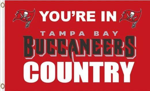 Tampa Bay Buccaneers You Are In Country Flag 3X5 Ft Polyester Banner USA 90x150cm by flagsjustdoit
