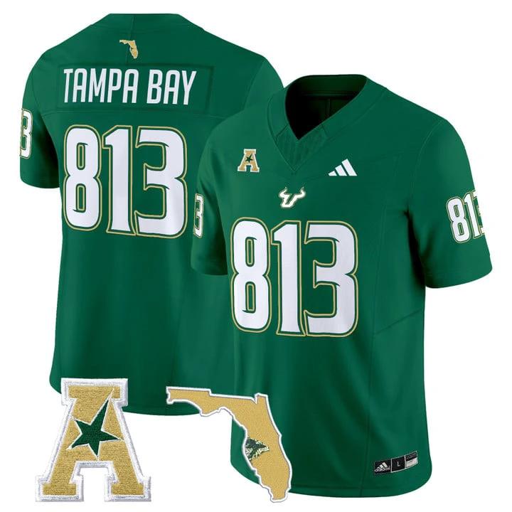 Tampa Bay Jersey #813 South Florida Bulls 2025 Vapor Limited Stitched Green by My Store NCAA Football Jerseys