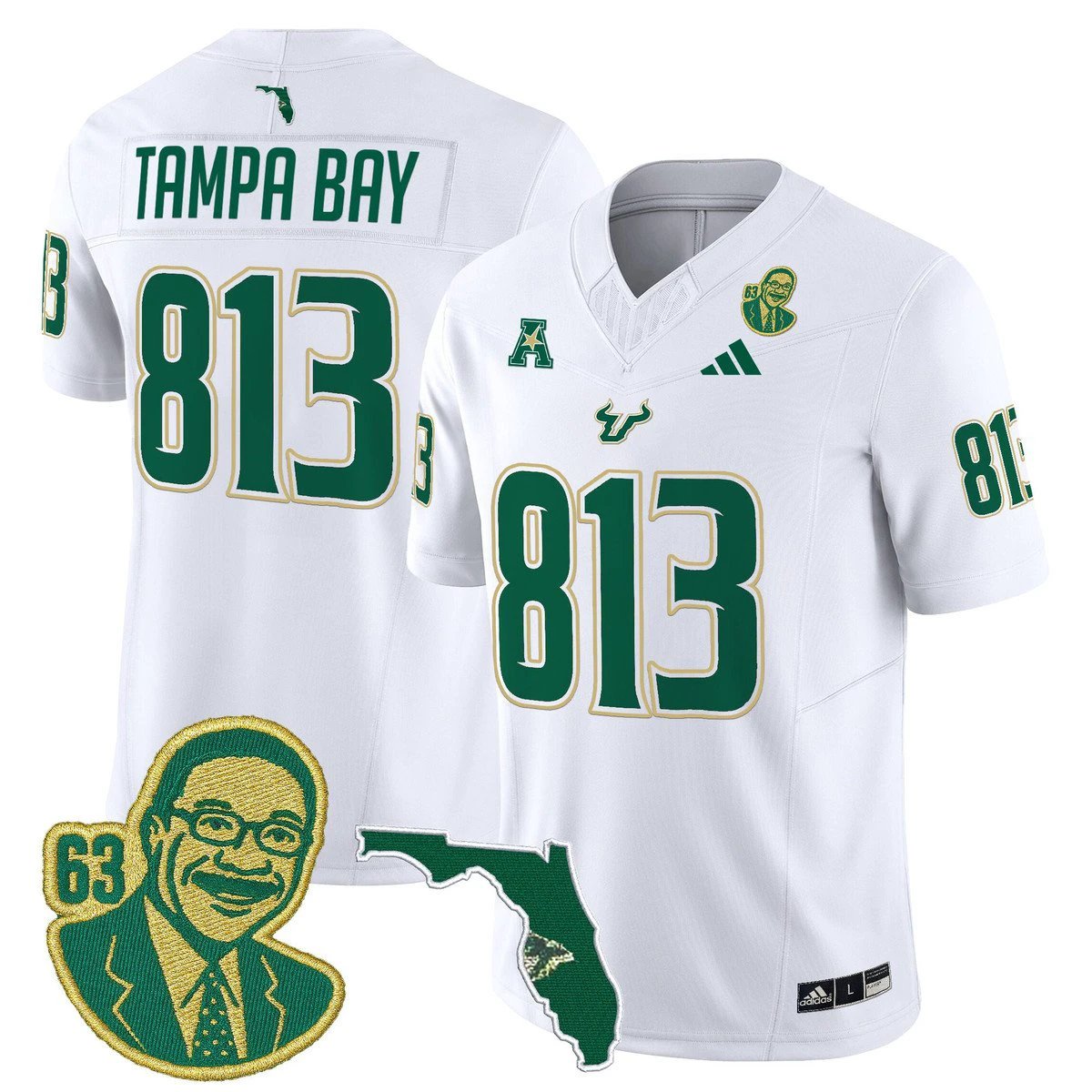 Tampa Bay Jersey #813 South Florida Bulls Lee Roy Selmon Legacy Stitched White by My Store NCAA Football Jerseys