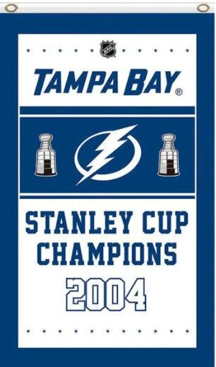 Tampa Bay Lightning 2004 Champion Flag 3X5Ft Polyester Digital Print Banner USA by flagsjustdoit