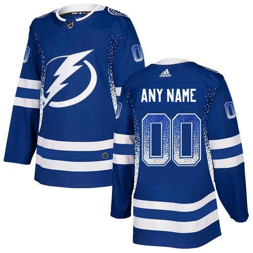 Tampa Bay Lightning Blue Customized Drift Fashion Jersey by Hockey David