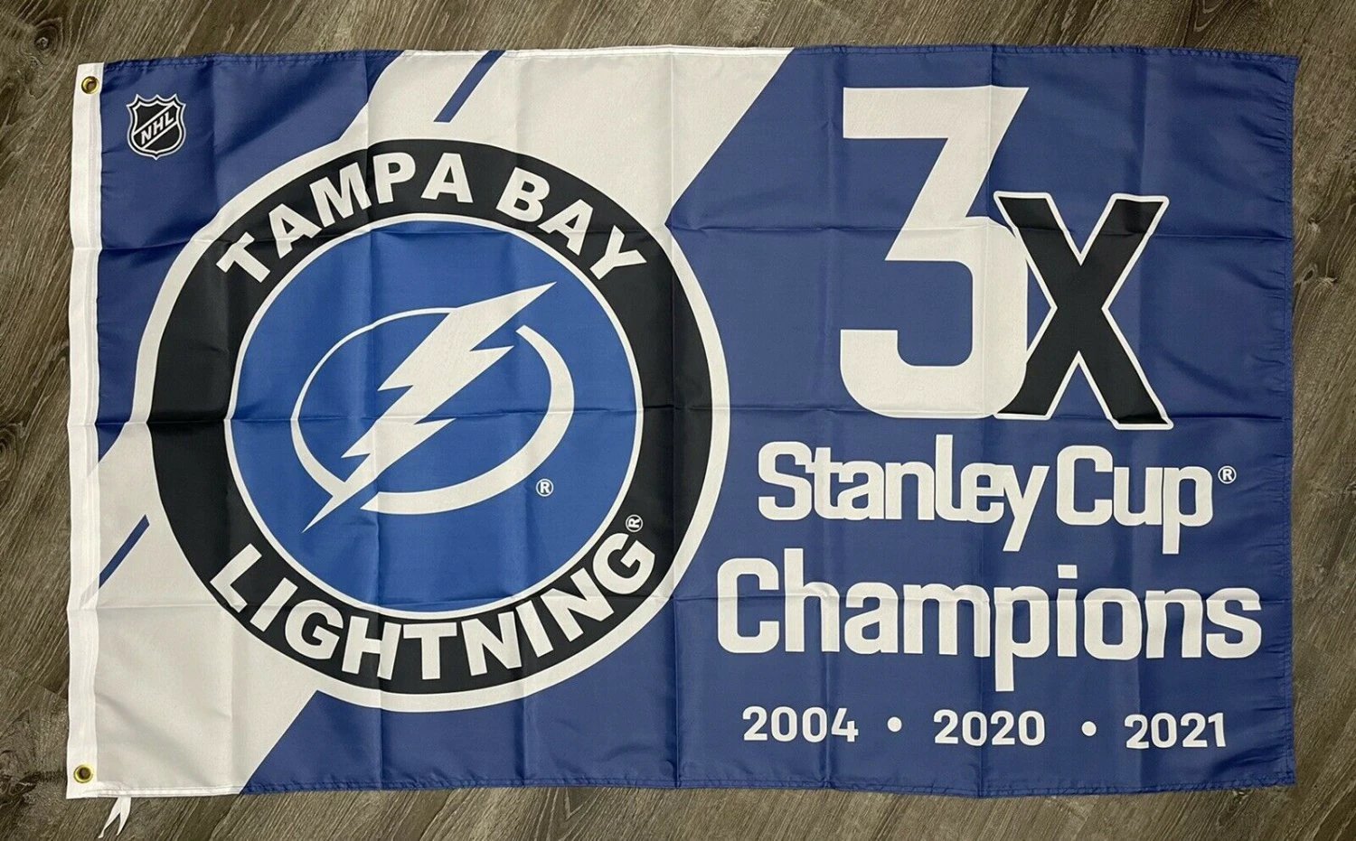 Tampa Bay Lightning Championship Flag 3x5 ft Sports Blue Banner Man-Cave by flagsjustdoit