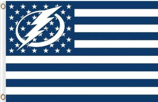Tampa Bay Lightning Star and Stripes Flag 3X5Ft Polyester Digital Print Banner USA by flagsjustdoit