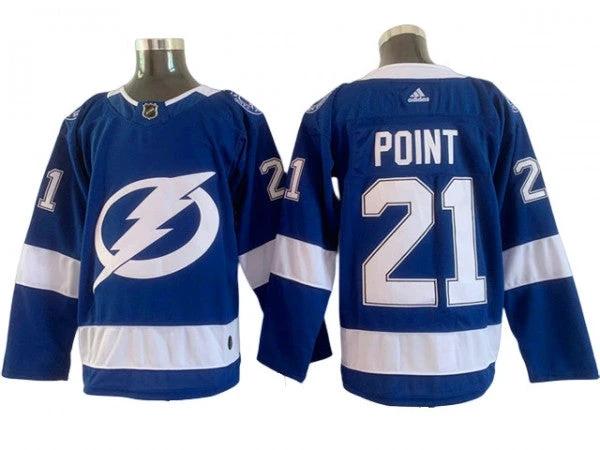 Tampa Bay Lightning #21 Brayden Point Blue Home Jersey by Hockey David
