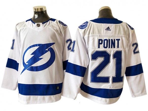 Tampa Bay Lightning #21 Brayden Point White Away Jersey by Hockey David