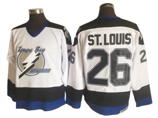 Tampa Bay Lightning #26 Martin St. Louis Vintage CCM Jersey - White by Hockey David