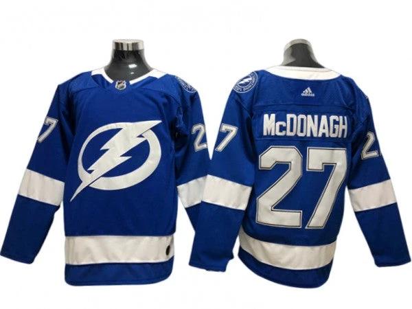 Tampa Bay Lightning #27 Ryan McDonagh Blue Home Jersey by Hockey David