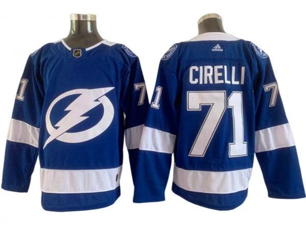 Tampa Bay Lightning #71 Anthony Cirelli Blue Home Jersey by Hockey David