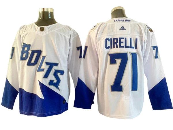 Tampa Bay Lightning #71 Anthony Cirelli White 2022 Stadium Series Jersey by Hockey David