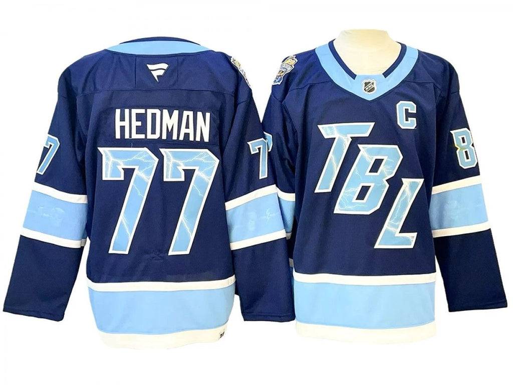 Tampa Bay Lightning #77 Victor Hedman Blue 2026 NHL Stadium Series Jersey by Hockey David