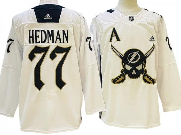 Tampa Bay Lightning #77 Victor Hedman White Gasparilla Jersey by Hockey David