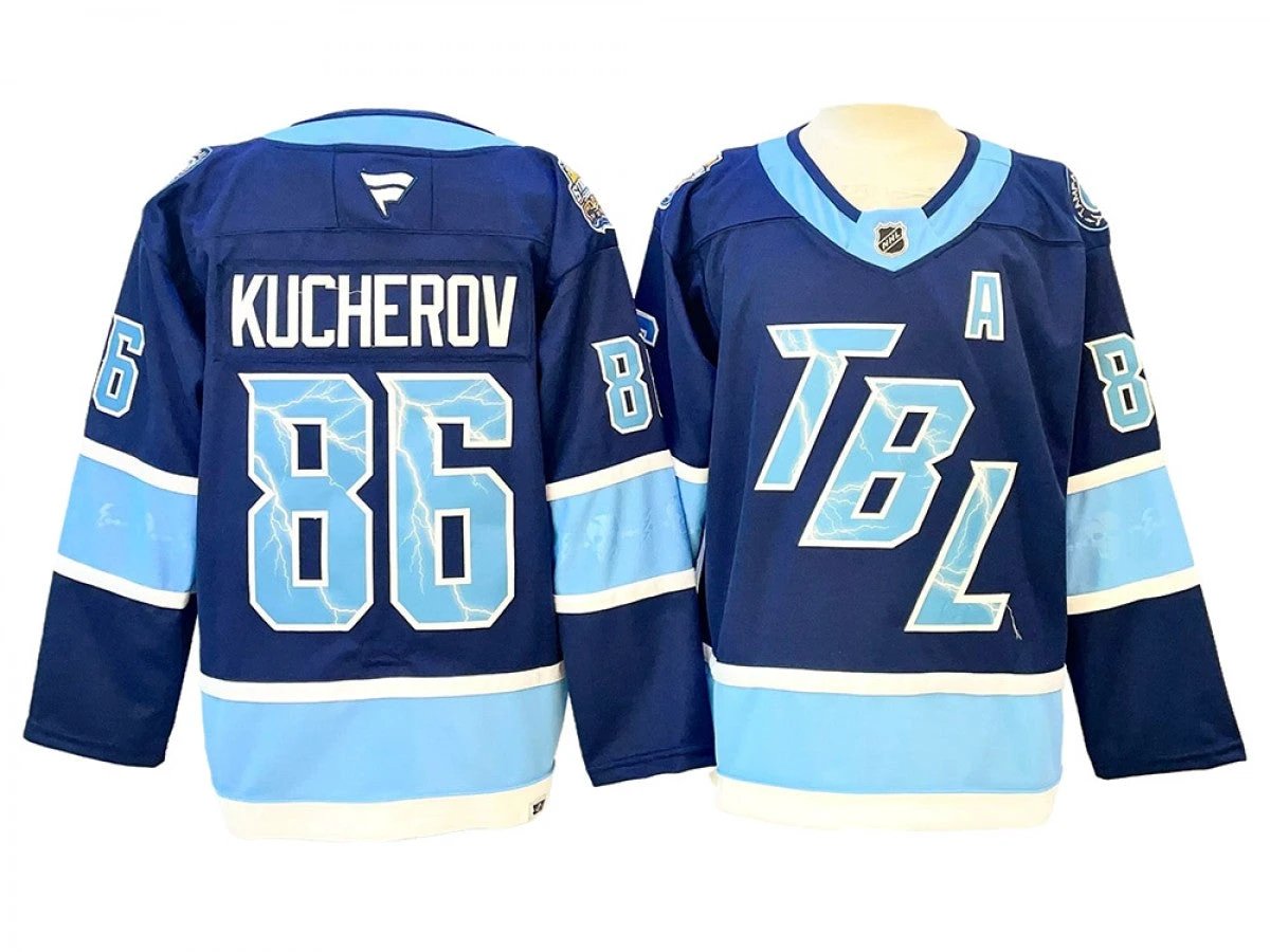 Tampa Bay Lightning #86 Nikita Kucherov Blue 2026 NHL Stadium Series Jersey by Hockey David
