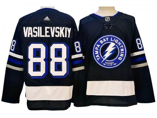 Tampa Bay Lightning #88 Andrei Vasilevskiy Black Alternate Jersey by Hockey David