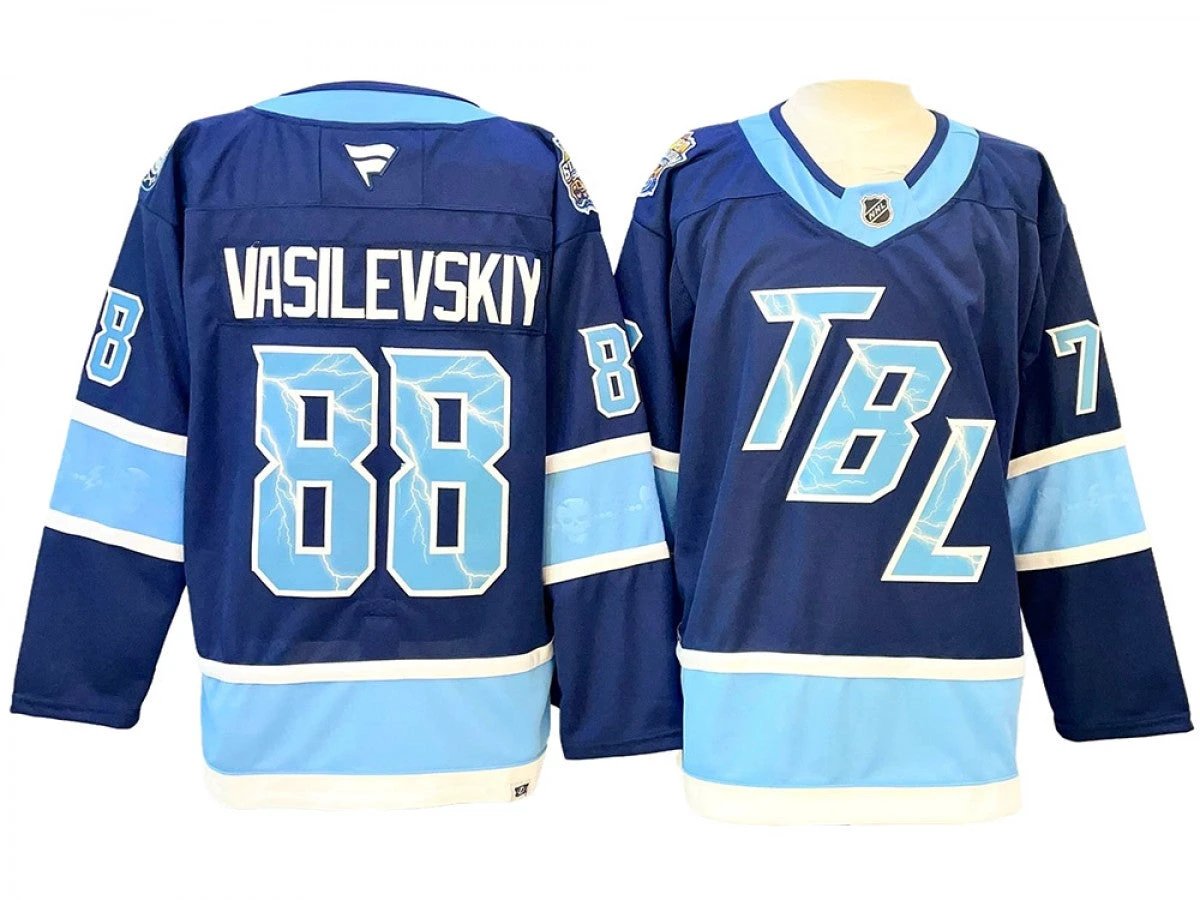 Tampa Bay Lightning #88 Andrei Vasilevskiy Blue 2026 NHL Stadium Series Jersey by Hockey David