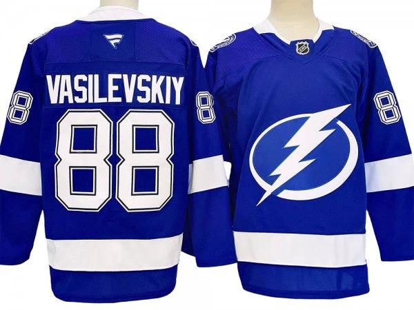 Tampa Bay Lightning #88 Andrei Vasilevskiy Blue Home 2024 Jersey by Hockey David