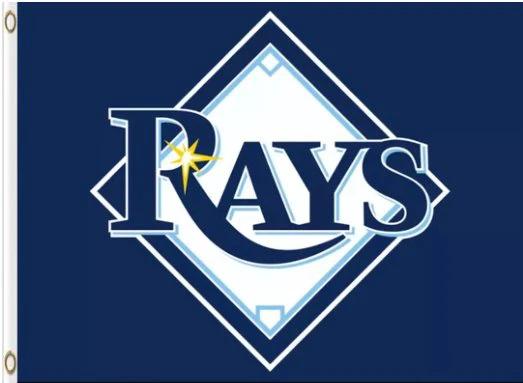 Tampa Bay Rays Blue flag 3X5Ft Banner USA Polyester with Brass Grommets by flagsjustdoit