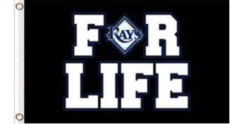 Tampa Bay Rays For Life flag 3X5Ft Banner USA Polyester with Brass Grommets by flagsjustdoit