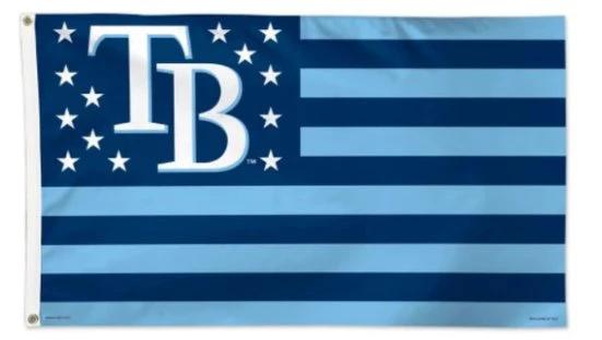 Tampa Bay Rays Star and Stripes flag 3X5Ft Banner USA Polyester with Brass Grommets by flagsjustdoit