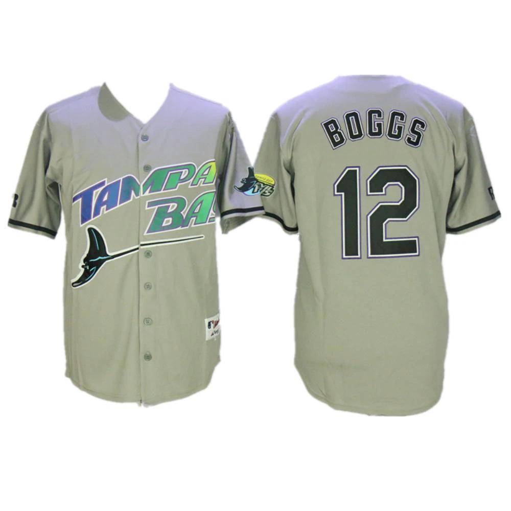 Tampa Bay Rays Wade Boggs Gray Throwback Jersey by My Store
