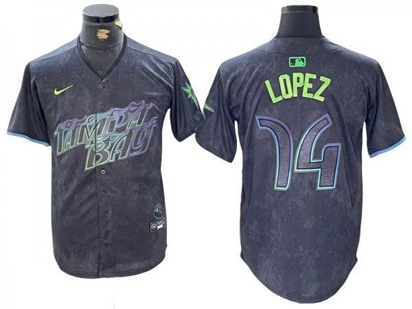Tampa Bay Rays #14 Tyler Alexander Black 2024 City Connect Limited Jersey by My Store