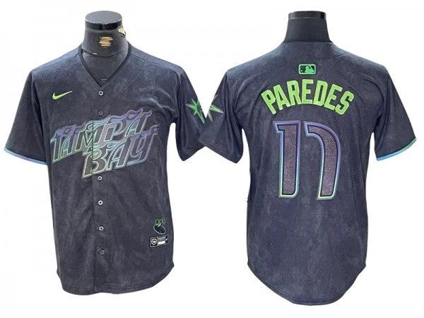 Tampa Bay Rays #17 Isaac Paredes Black 2024 City Connect Limited Jersey by My Store
