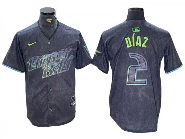 Tampa Bay Rays #2 Yandy Diaz Black 2024 City Connect Limited Jersey by My Store