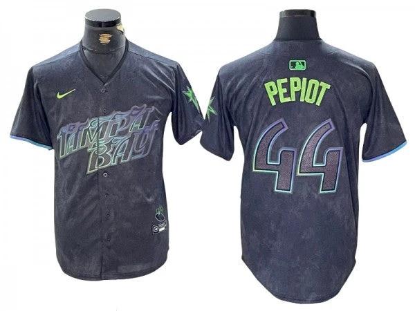 Tampa Bay Rays #24 Zach Eflin Black 2024 City Connect Limited Jersey by My Store