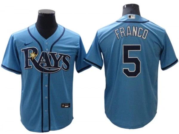 Tampa Bay Rays #5 Wander Franco Light Blue Cool Base Jersey by My Store