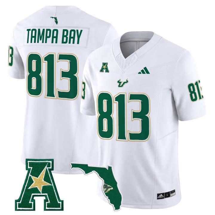 Tampa Bay Jersey #813 South Florida Bulls 2025 Vapor Limited Stitched by My Store NCAA Football Jerseys