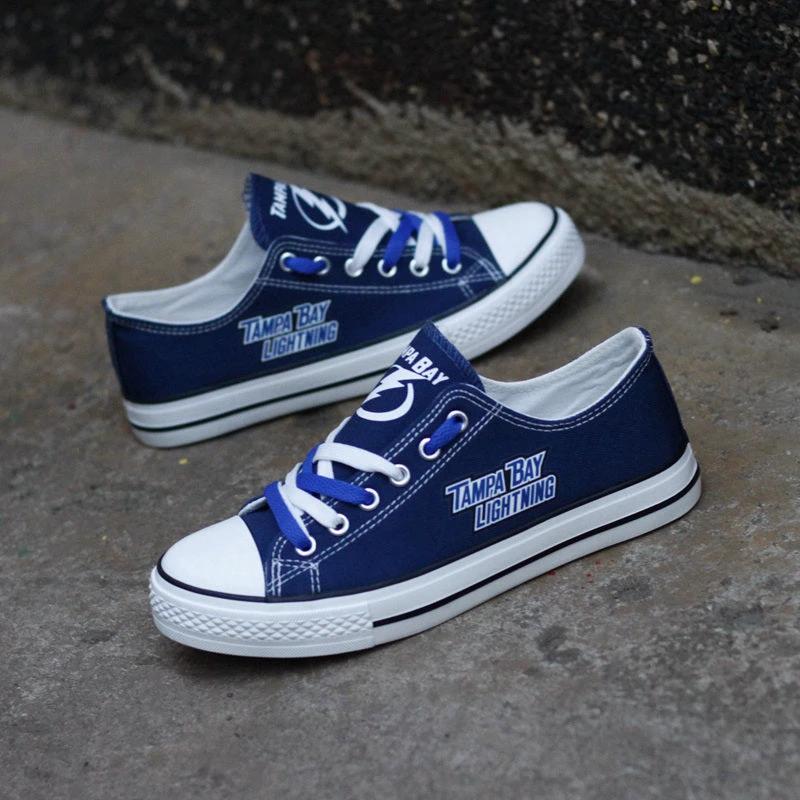 Tampa Bay Lightning Low Top Canvas Sport Sneakers Shoes For Men Women Fans by Crocs