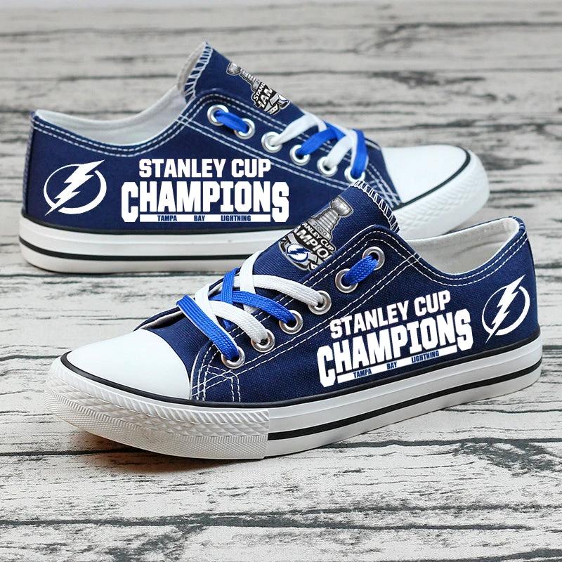 Tampa Bay Lightning Low Top Canvas Sport Sneakers Shoes For Men Women Fans by Crocs