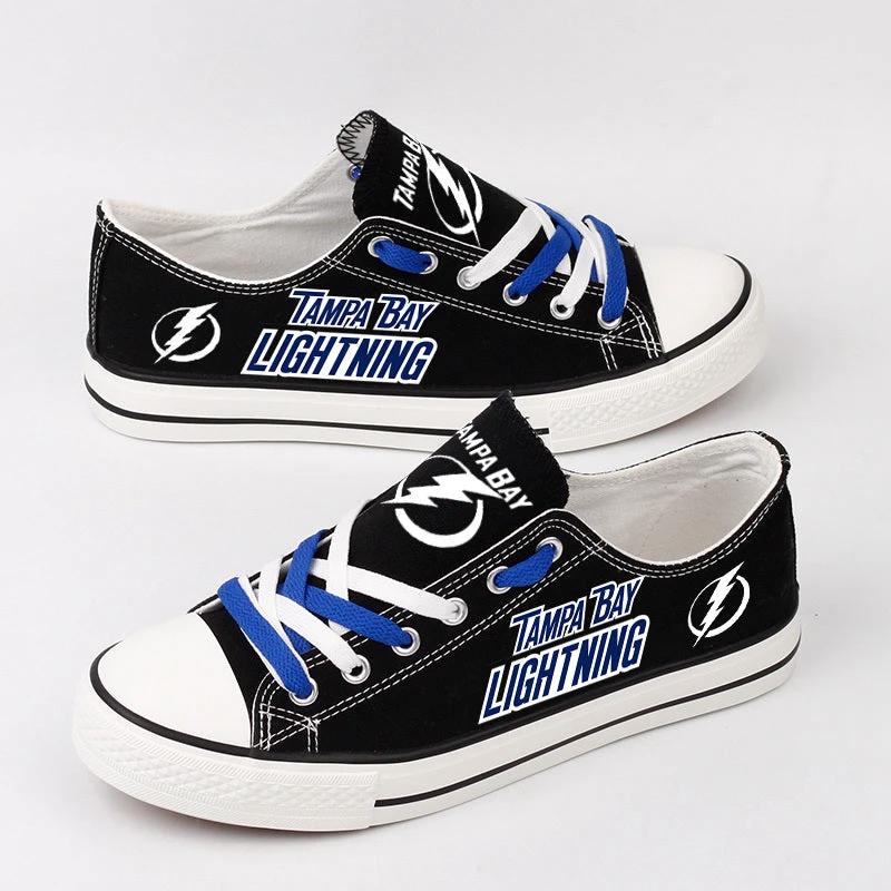 Tampa Bay Lightning Low Top Canvas Sport Sneakers Shoes For Men Women Fans by Crocs