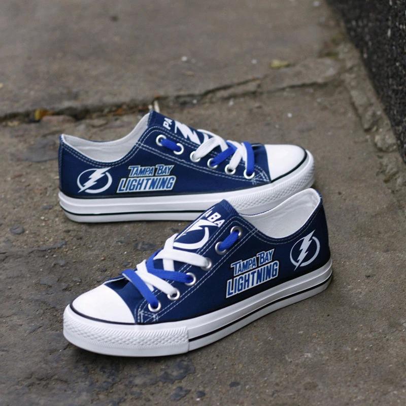 Tampa Bay Lightning Low Top Canvas Sport Sneakers Shoes For Men Women Fans by Crocs
