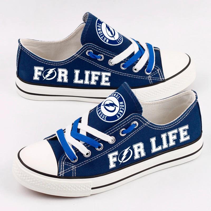 Tampa Bay Lightning Low Top Canvas Sport Sneakers Shoes For Men Women Fans by Crocs