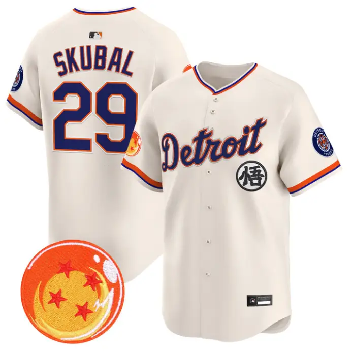 Tarik Skubal Jersey #29 Detroit Tigers Dragon Ball Premier Stitched by My Store