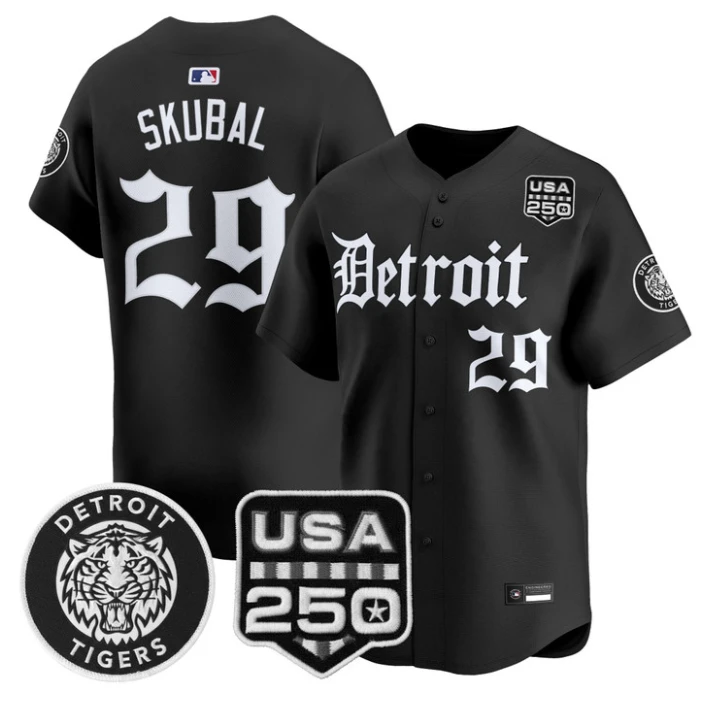 Tarik Skubal Jersey #29 Detroit Tigers Gothic Edition Vapor Stitched by My Store