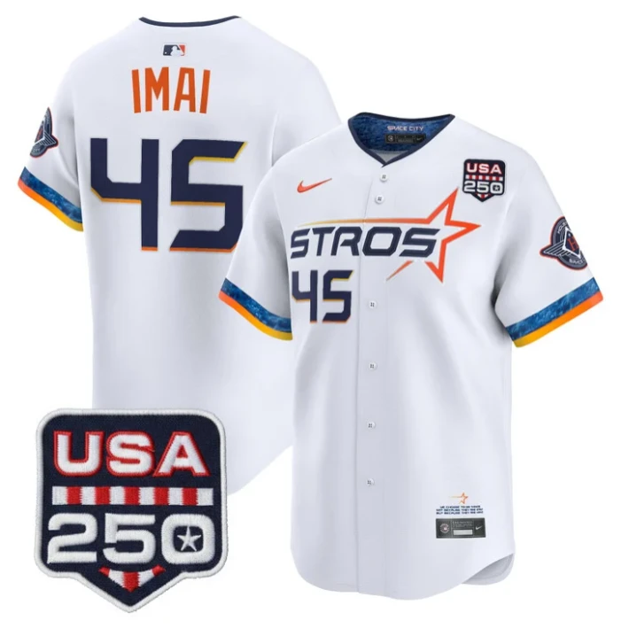 Tatsuya Imai Jersey #45 Houston Astros 250 USA Patch Limited Stitched by My Store