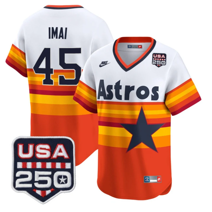 Tatsuya Imai Jersey #45 Houston Astros 250 USA Patch Limited Stitched by My Store