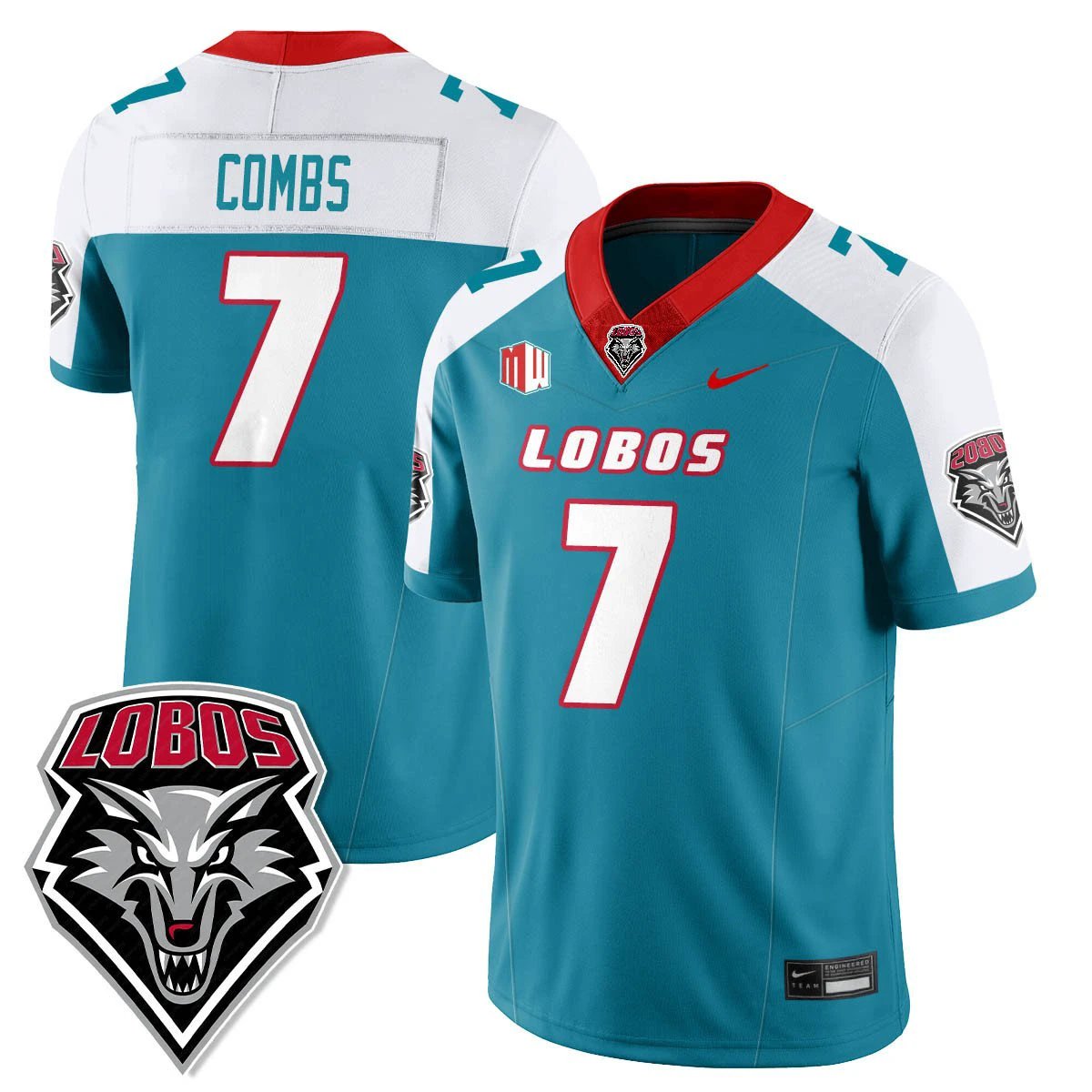 Tavian Combs Jersey #7 UNM Lobo Football 2025 All Stitched by My Store NCAA Football Jerseys