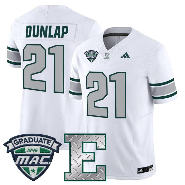 Tavierre Dunlap Jersey #21 Eastern Michigan Eagles 2025 Limited Stitched by My Store NCAA Football Jerseys