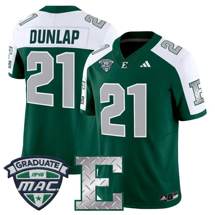 Tavierre Dunlap Jersey #21 Eastern Michigan Eagles 2025 Limited Stitched by My Store NCAA Football Jerseys