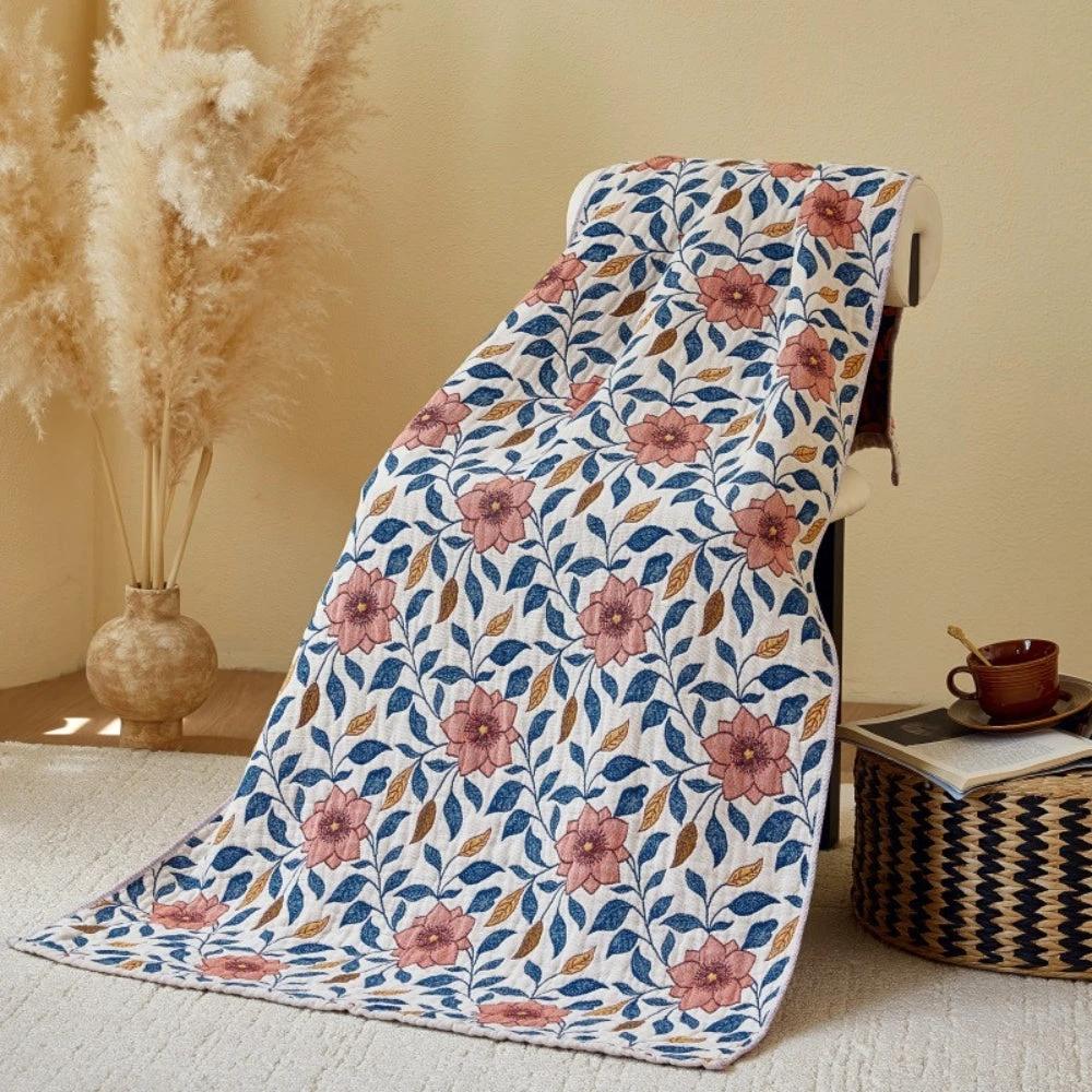 Tavira Floral Leaf Cotton Bath Towel by Casa & Beyond