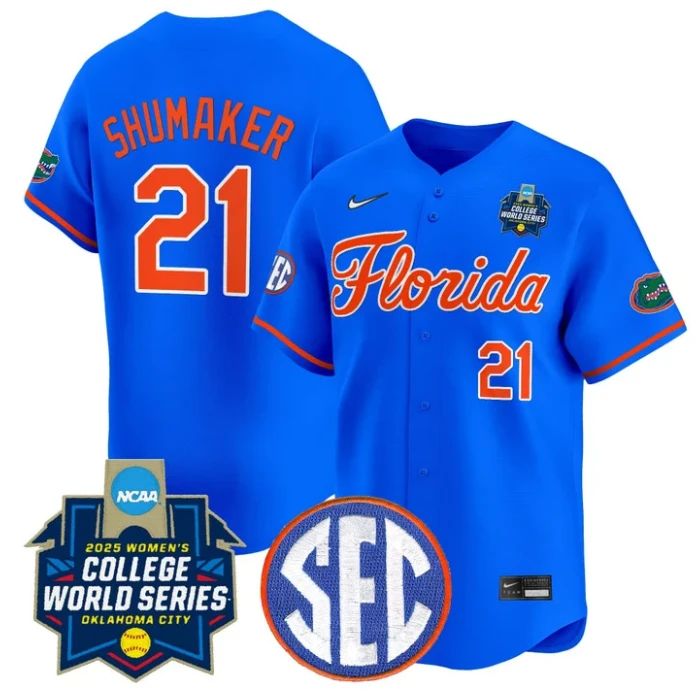Taylor Shumaker Jersey #21 Florida Gators Softball 2025 World Series Stitched Royal by My Store
