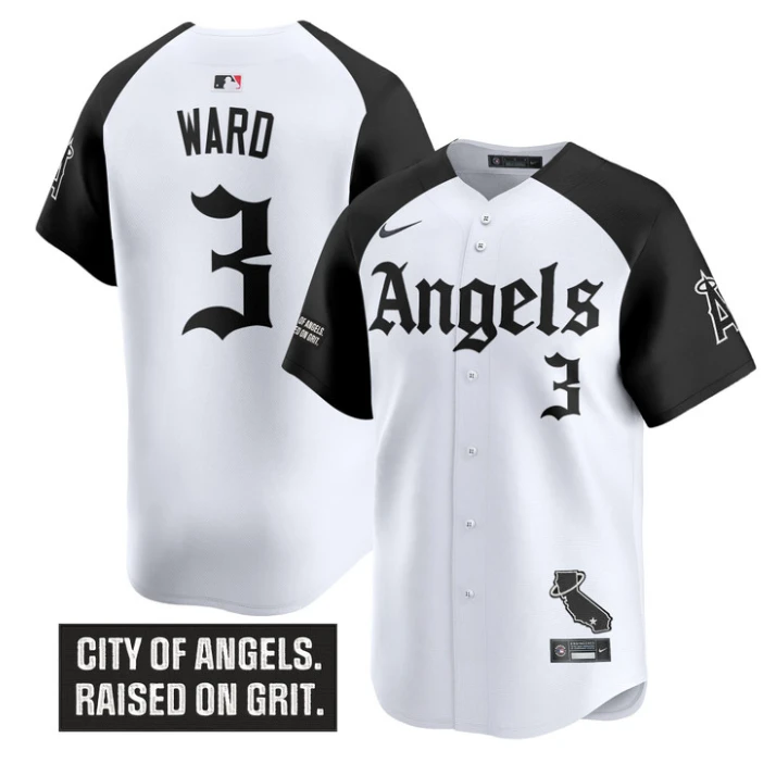 Taylor Ward Jersey #3 Los Angeles Angels Gothic Halo Edition Stitched by My Store
