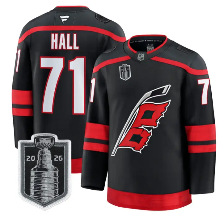Taylor Hall Jersey #71 Carolina Hurricanes 2026 Stanley Cup Stitched by Hockey David